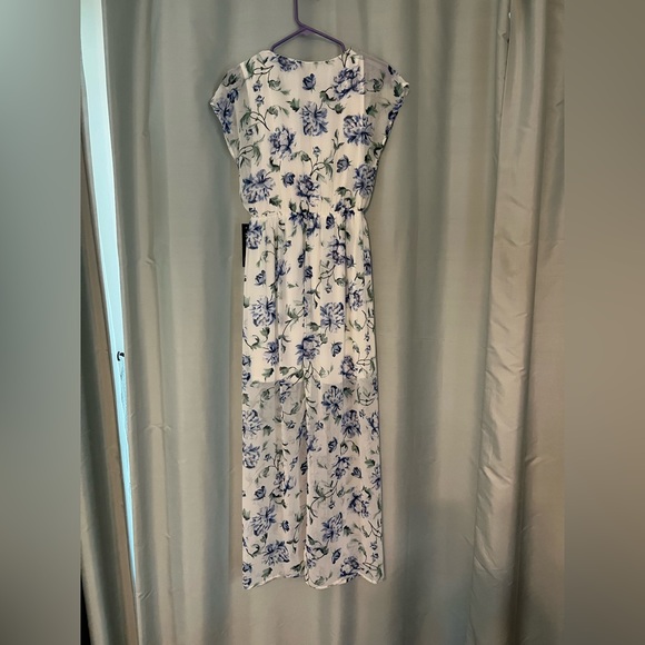 Blue and Green Floral Dress - Picture 2 of 3